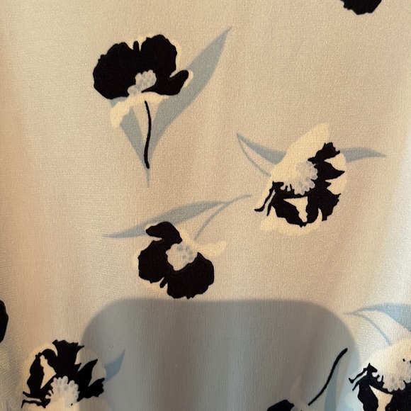 ANN Taylor factory Light Blue and Navy Floral Dress, Size medium - Picture 4 of 9